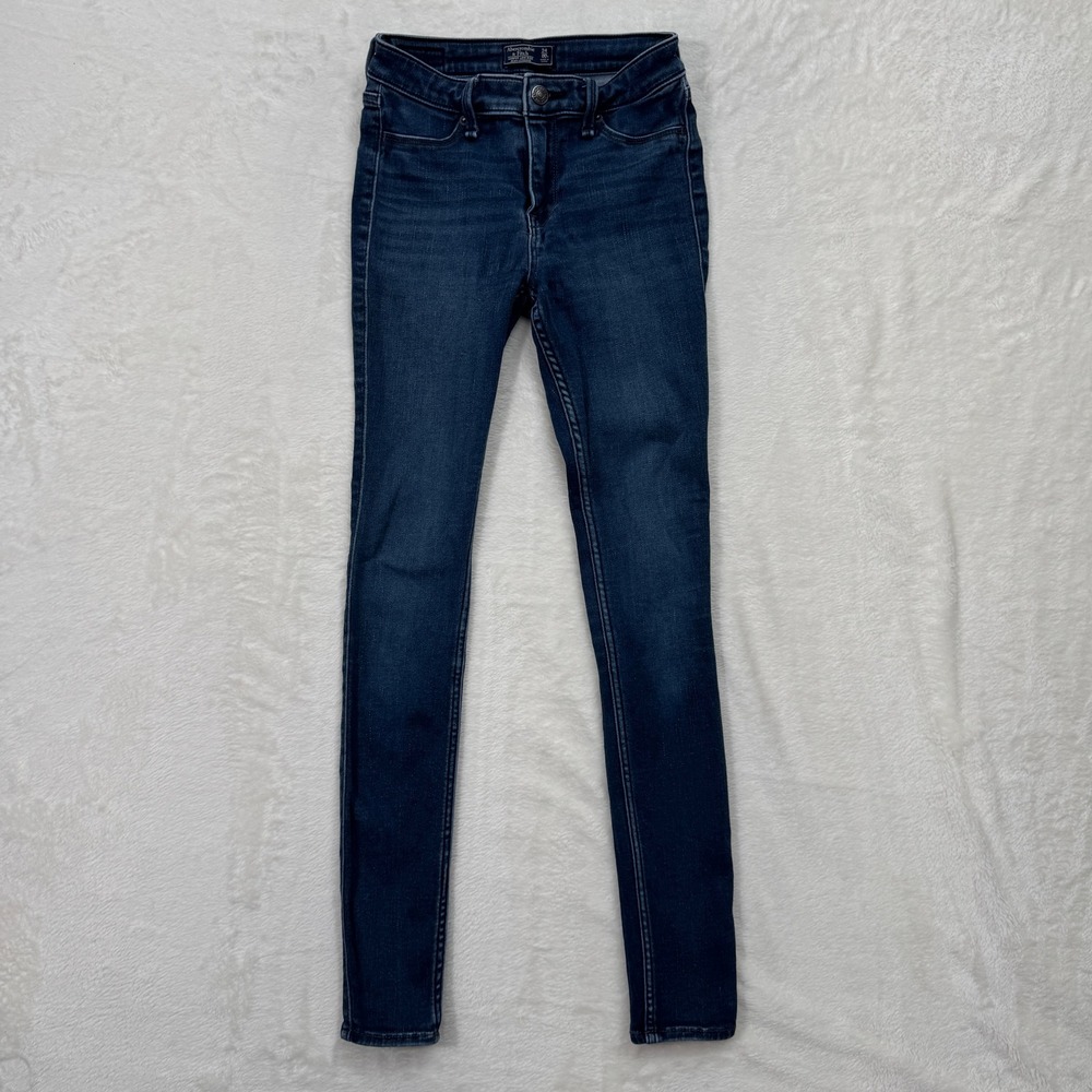 Abercrombie & Fitch Jean Leggings Womens‎ 24 Dark Harper Low Rise Skinny Denim